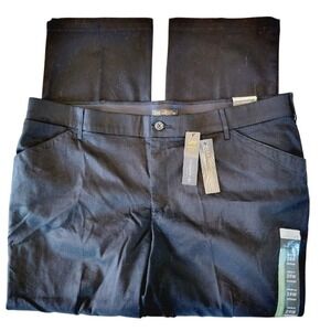 Lee Women's Plus 24W Jeans‎ Black Flex Motion Straight Leg Mid Rise Reg Fit NWT